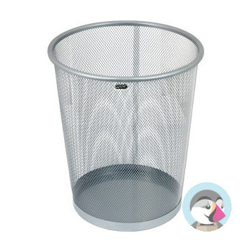Kosz na papier srebrny metalowy ( siatka) 12 litrów GR-020S 120-1128 GRAND