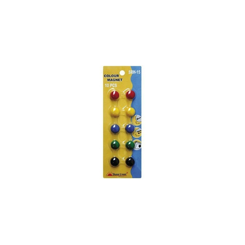 Magnesy ARGO kolorowe WF-15 opakowanie 10sztuk SRH-15
