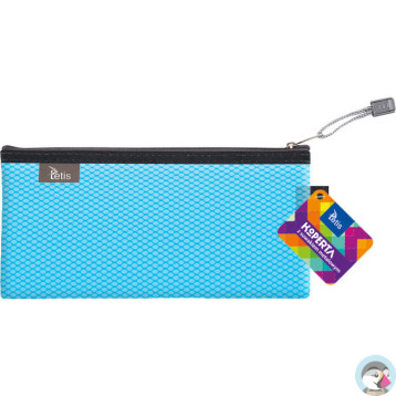 Koperta 24x12cm z suwakiem metalowym TETIS BT609-N niebieska