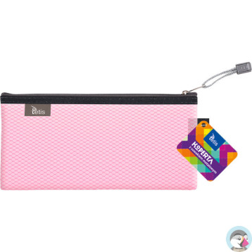 Koperta 24x12cm z suwakiem metalowym TETIS BT609-R różowa