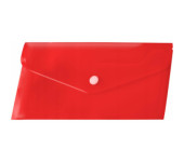 Koperta PP na zatrzask DL czerwona (12 szt.) BT612-C TETIS