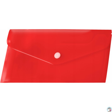Koperta PP na zatrzask DL czerwona (12 szt.) BT612-C TETIS