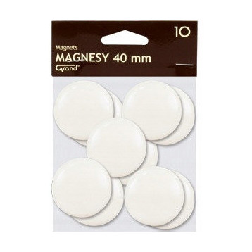 Magnesy 40mm białe (10szt.) 130-1699 GRAND