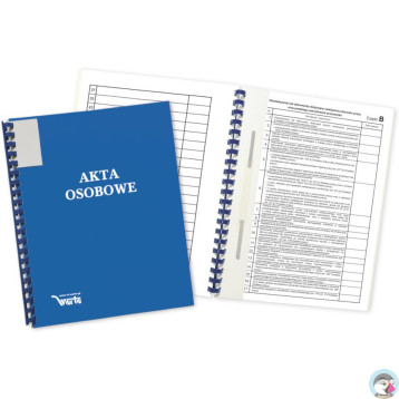 Teczka akt osobowych ABCDE binda zew.z treścią niebieska 339-097 WARTA