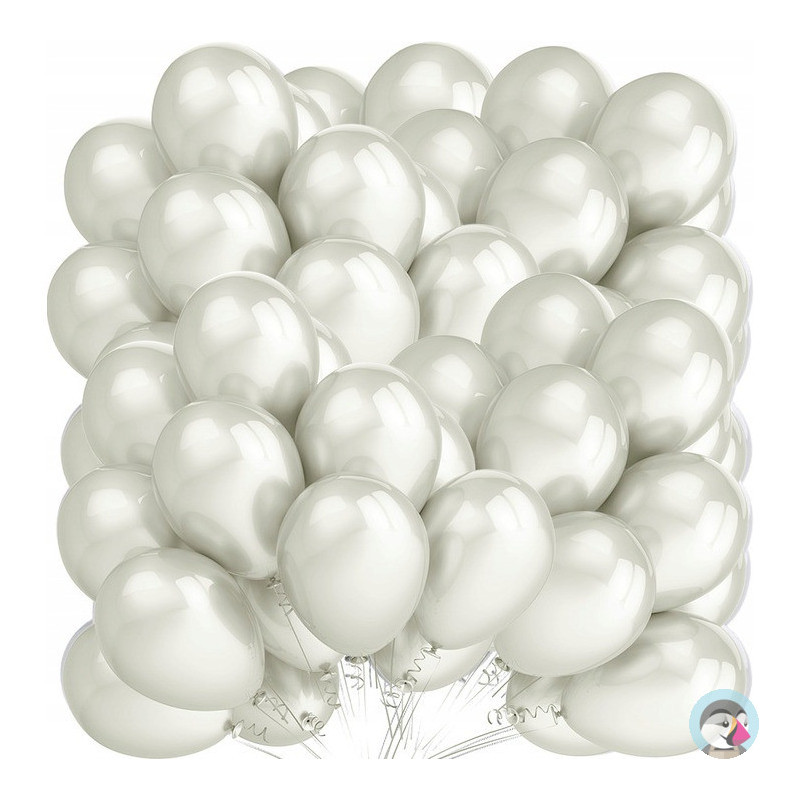 Balony metalizowane białe 12 (50szt.) FIORELLO 170-2633