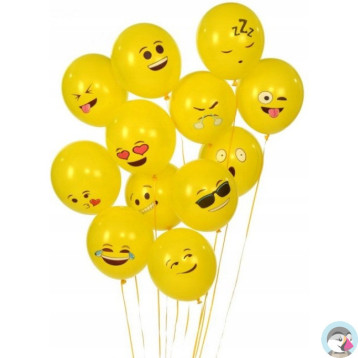 Balony Emoty Party metaliczne (12szt.) 170-2347 FIORELLO