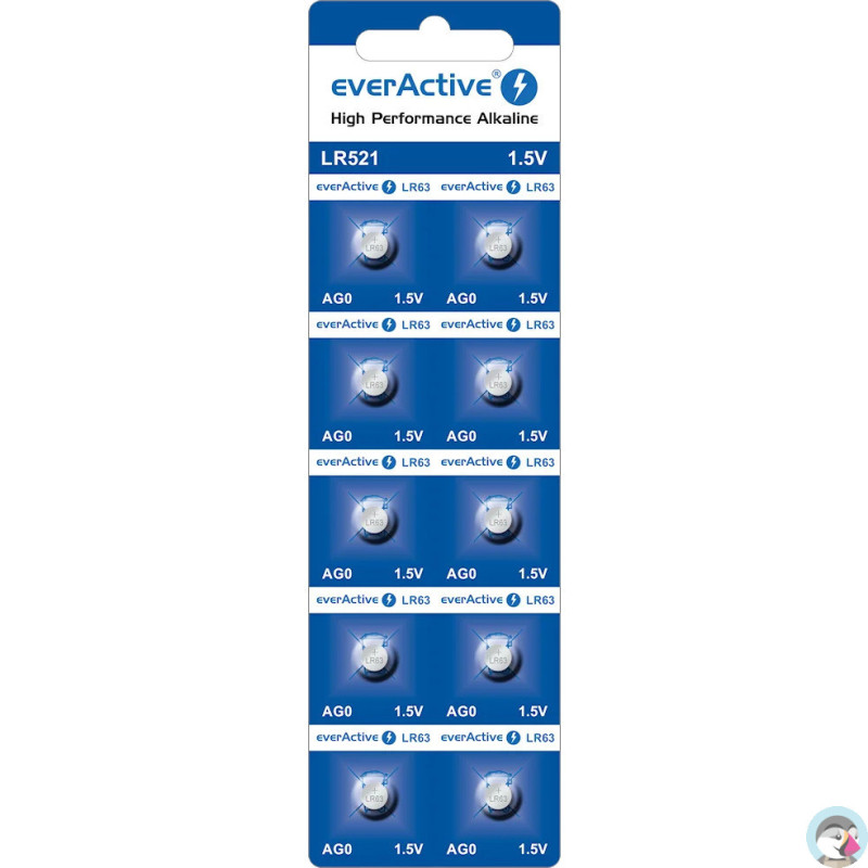 Bateria EVERACTIVE AG0/LR521/SR521/SR63/LR63 1,5V alkaliczna blister (10szt)