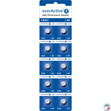 Bateria EVERACTIVE AG0/LR521/SR521/SR63/LR63 1,5V alkaliczna blister (10szt)