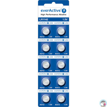 Bateria EVERACTIVE AG12/LR1142/SR43/LR43 1,5V alkaliczna blister (10szt)