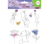 Naklejki TATUAŻE zmywalne LINEART+AQUARELLA 150x200mm HA 4261 1520-UR01 Happy Color