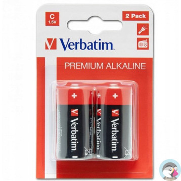 Bateria VERBATIM Premium Alkaline C/LR14 1,5V alkaliczna blister (2szt) (49922)