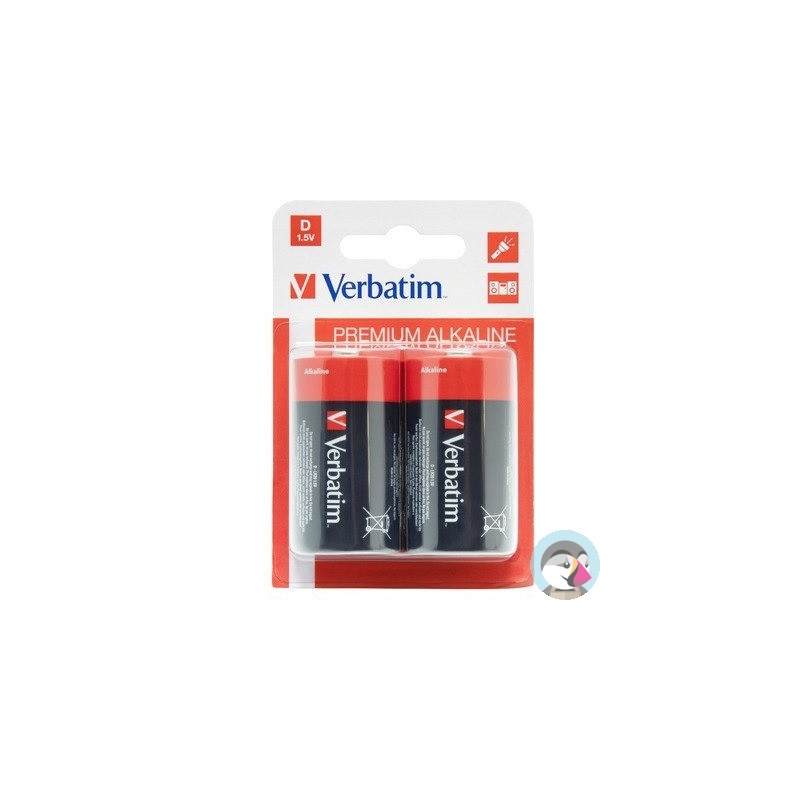 Bateria VERBATIM Premium Alkaline D/LR20 1,5V alkaliczna blister (2szt) (49923)