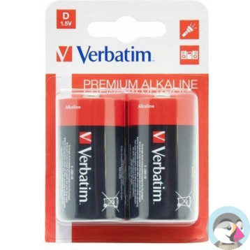 Bateria VERBATIM Premium Alkaline D/LR20 1,5V alkaliczna blister (2szt) (49923)