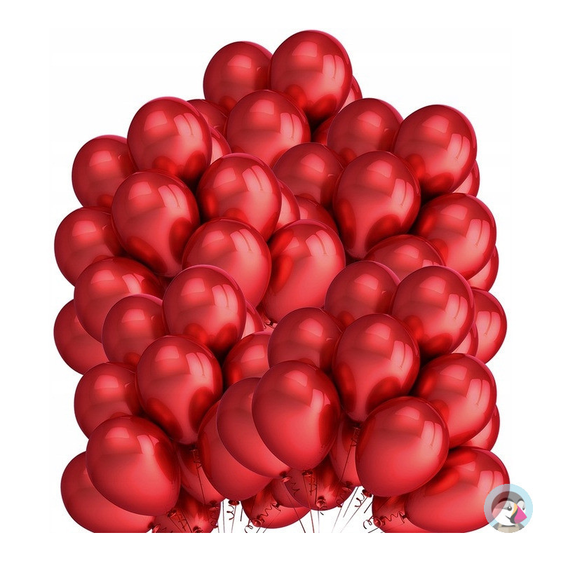 Balony metalizowane czerwone 12 (50szt.) FIORELLO 170-2634
