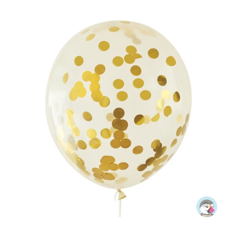 Balony z konfetti złote 30cm (5 szt) BKN-8575 ALIGA