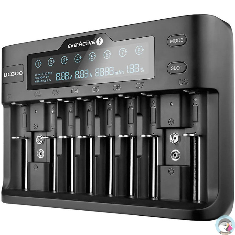 Ładowarka do akumulatorków Li-ion/Ni-MH EVERACTIVE uniwersalna UC-800