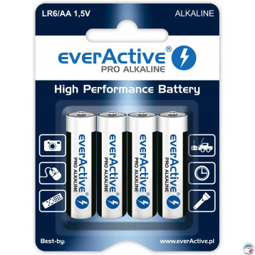 Bateria EVERACTIVE Pro Alkaline AA/LR6 alkaliczna blister (4szt)