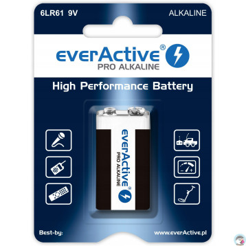 Bateria EVERACTIVE Pro Alkaline 9V/6LR61 alkaliczna blister