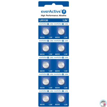 Bateria EVERACTIVE AG10/LR54/LR1130 1,5V guzikowa (10szt)