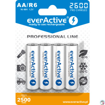 Akumulatorek EVERACTIVE Professional Line AA/HR6 2500mAh (4szt)