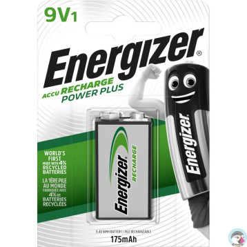 Akumulatorek ENERGIZER Power Plus 9V/HR22/6F22 175mAh Ni-MH