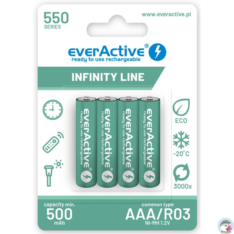 Akumulatorek EVERACTIVE Infinity Line AAA/HR03 550mAh (4szt)