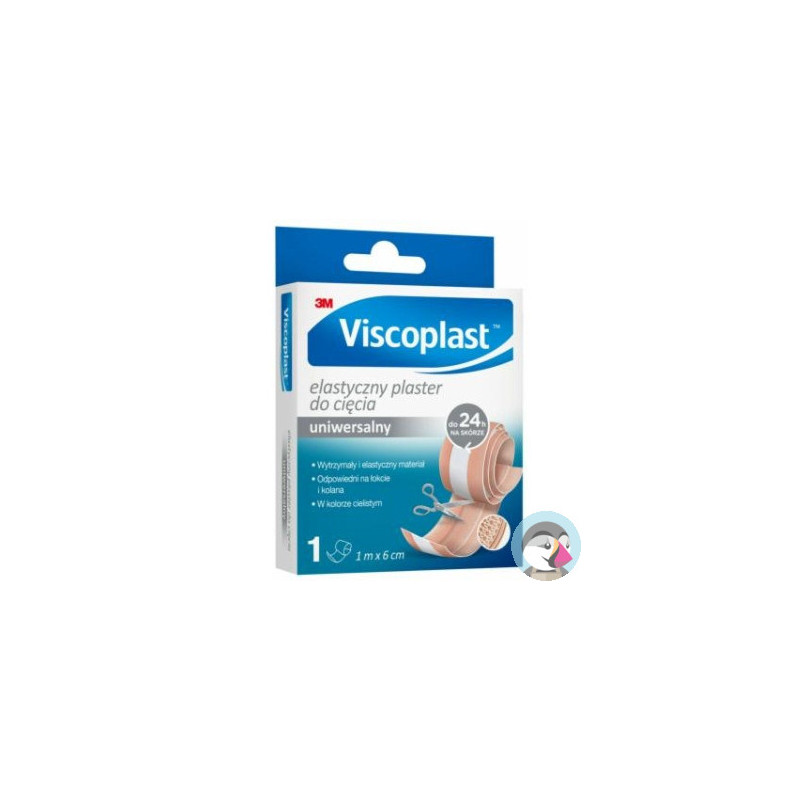 Plaster elastyczny do cięcia VISCOPLAST 6cm x 1m jasnobrązowy 3M-YP201040505