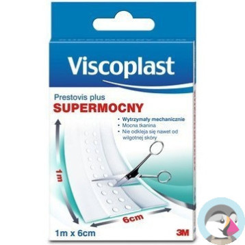 Tkaninowy plaster opatrunkowy 1mx6cm 3M PRESTOVIS PLUS UU003080593