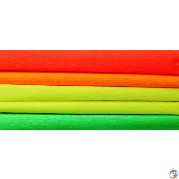 Bibuła marszczona 25x200cm fluo MIX 4kol 5 rolekHA 3640 2520-MIXflu