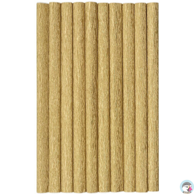 Bibuła marszczona (10 rolek) 50x200cm złoty 400153929 HERLITZ