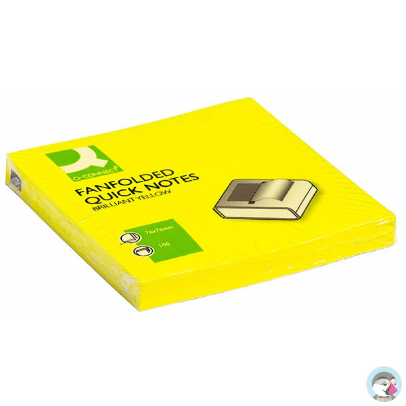 Bloczek samoprzylepny 76x76mm 100k żółty neonowy Z-NOTES KF16575 Q-CONNECT