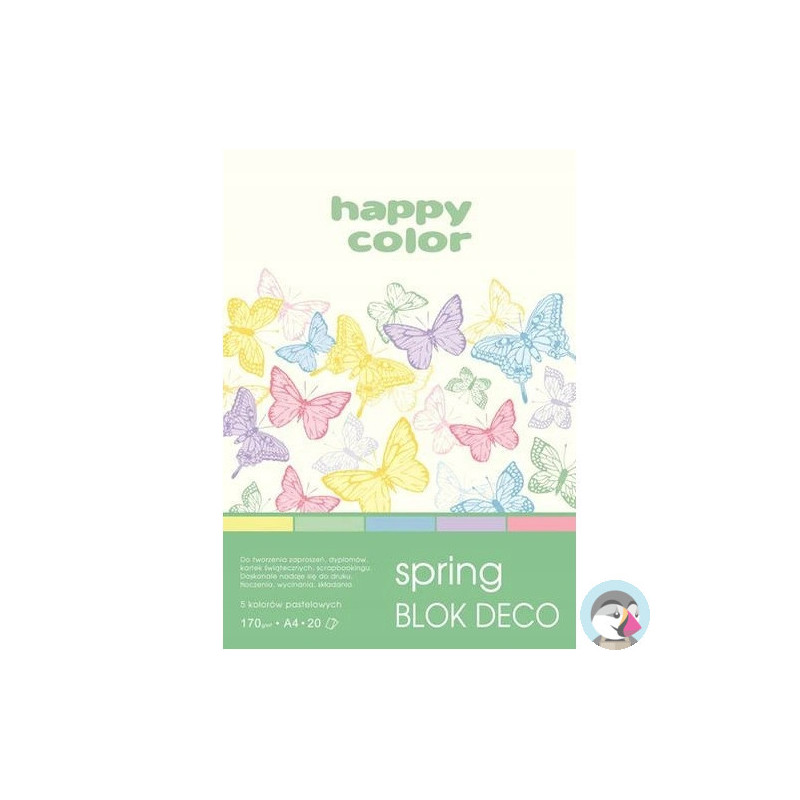 Blok DECO SPRING A4 20ark.170g. 5 kolorów HA 3817 2030-110 HAPPY COLOR