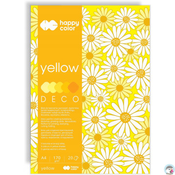 Blok A4 20k 170g 5 kolorów DECO YELLOW HA 3717 2030-012 HAPPY COLOR