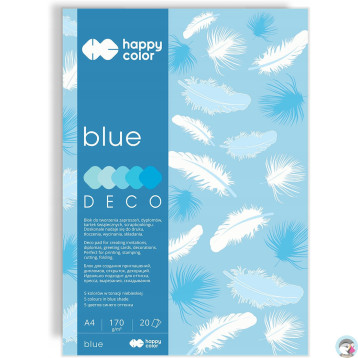 Blok A4 20k 170g 5 kolorów DECO BLUE HA 3717 2030-032 HAPPY COLOR