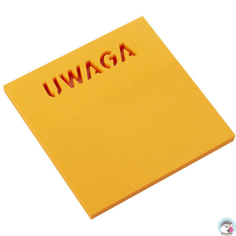 Bloczek samoprzylepny 75x75mm UWAGA 50k 110328 SMART