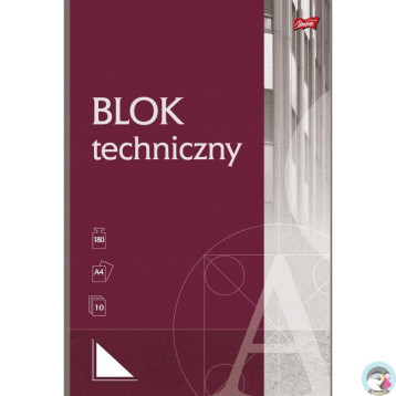 Blok techniczny szkolny A4 biały 10 kartek 190g UNIPAP