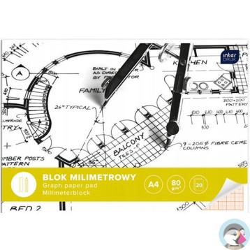 Blok milimetrowy A4 20k INTERDRUK