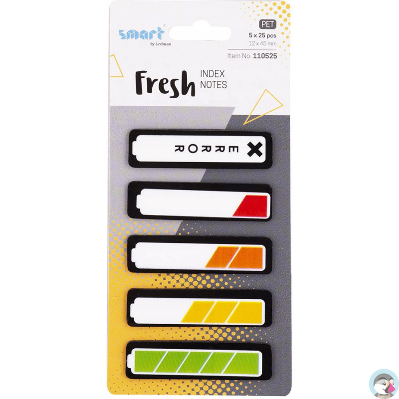 Zakładki indeksujące SMART BATERIA 12x45mm 5x25szt 110525