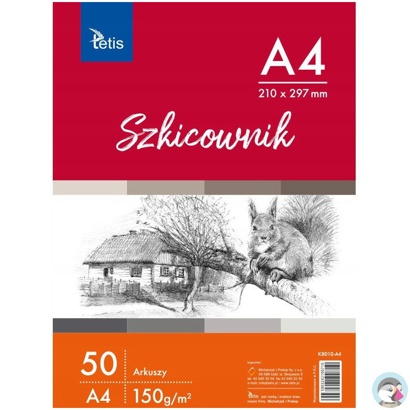 Szkicownik A4 150g 50ark KB010-A4 TETIS