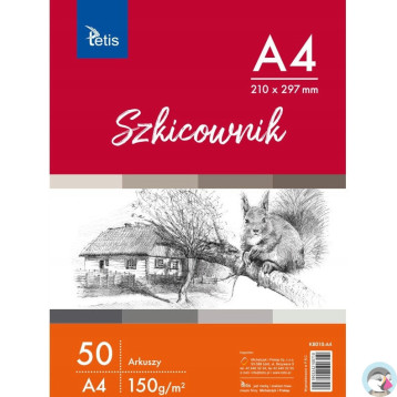 Szkicownik A4 150g 50ark KB010-A4 TETIS