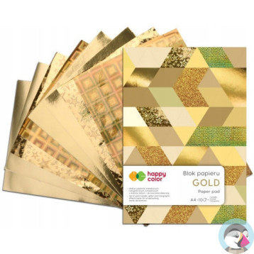 Blok GOLD A4 10k 150-230g HAPPY COLOR HA 3820 2030-MG