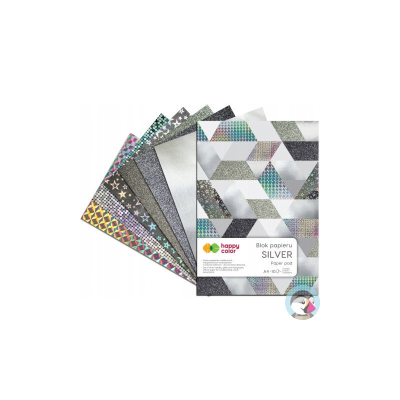 Blok SILVER A4 10k 150-230g HAPPY COLOR HA 3820 2030-MS