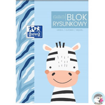 Blok rysunkowy szkolny A4 biały 20 kartek 120g KIDS 400170339 OXFORD