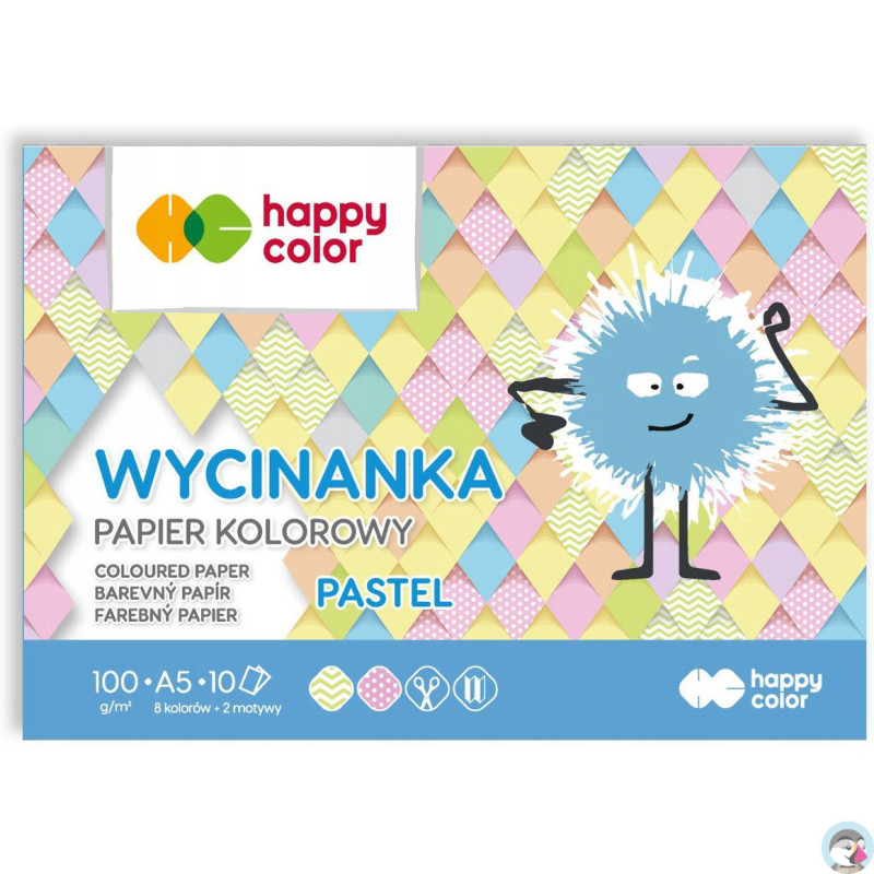Blok wycinanka A5 10k 100g PASTEL HA 3710 1520-PA10 HAPPY COLOR