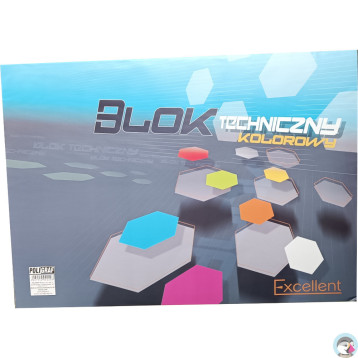 Blok techniczny A3 20k kolorowy EXCELLENT POLIGRAF