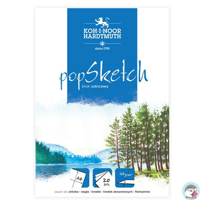 Blok szkicowy A4 20k 110g POP SKETCH 9920001 KOH-I-NOOR