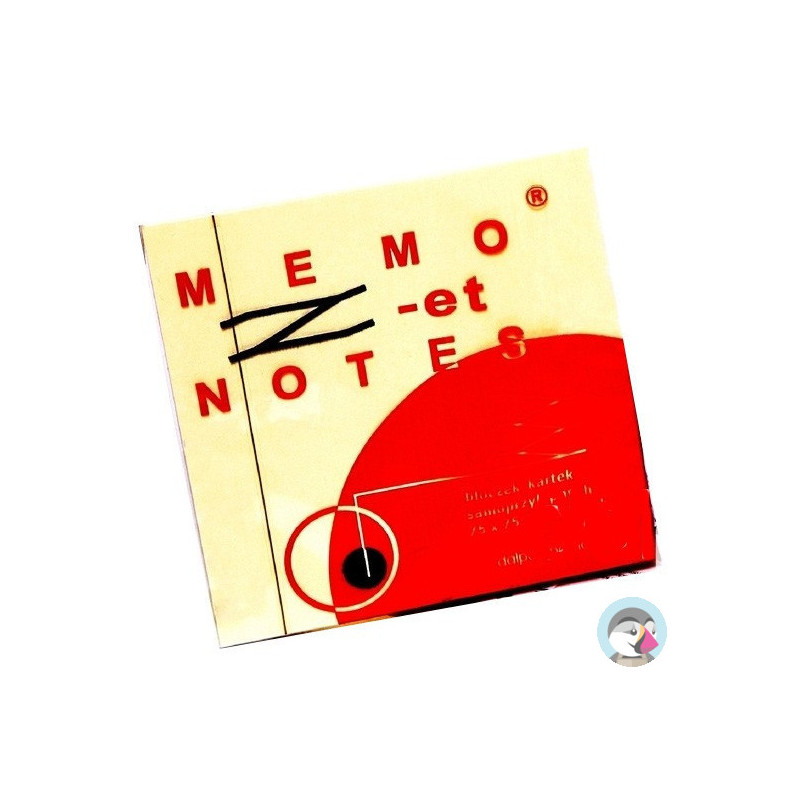 Bloczek samoprzylepny Z-NOTES 75x75mm żółty MEMO