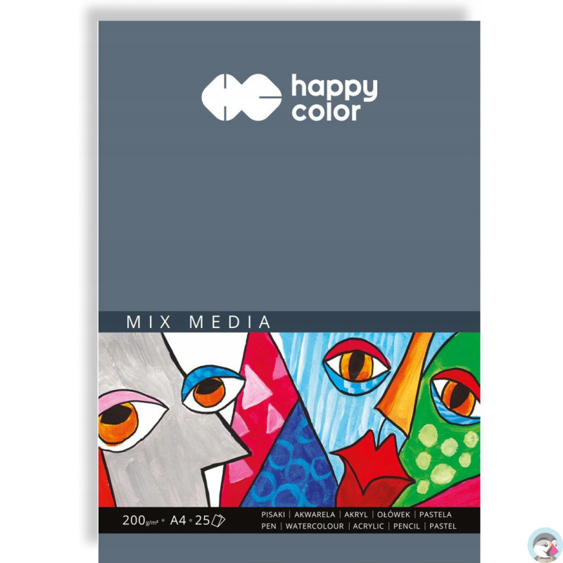 Blok A4 25k 200g mix MEDIA 3720 2030-A25