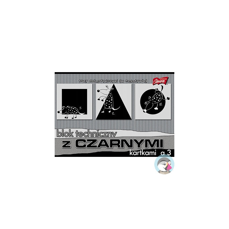 Blok techniczny szkolny A3 czarne kartki 10 kartek 180g UNIPAP