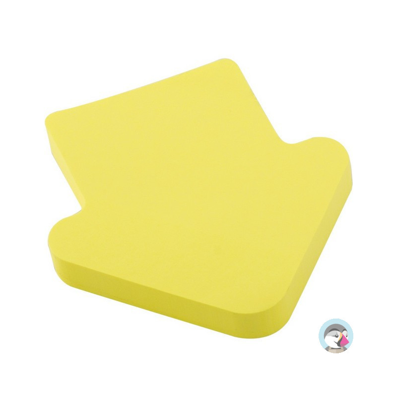 Bloczek samoprzylepny 75x75mm strzałka 100k żołty 110512 D.RECT